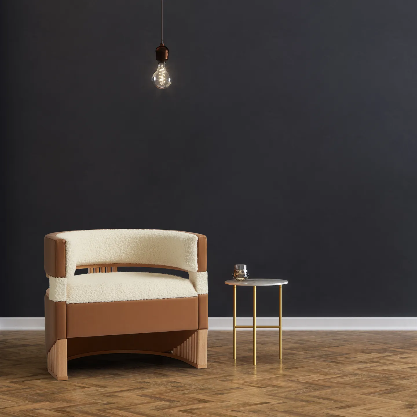 Ada Chair and side table in an interior