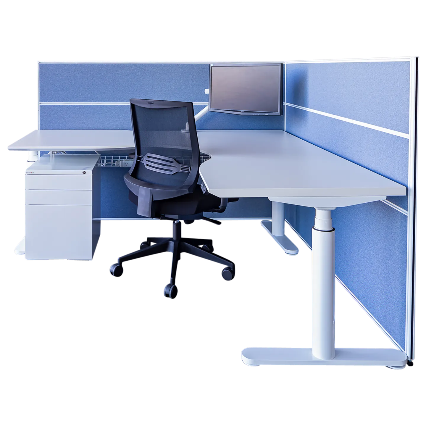Leader Curve Sit To Stand Workstation