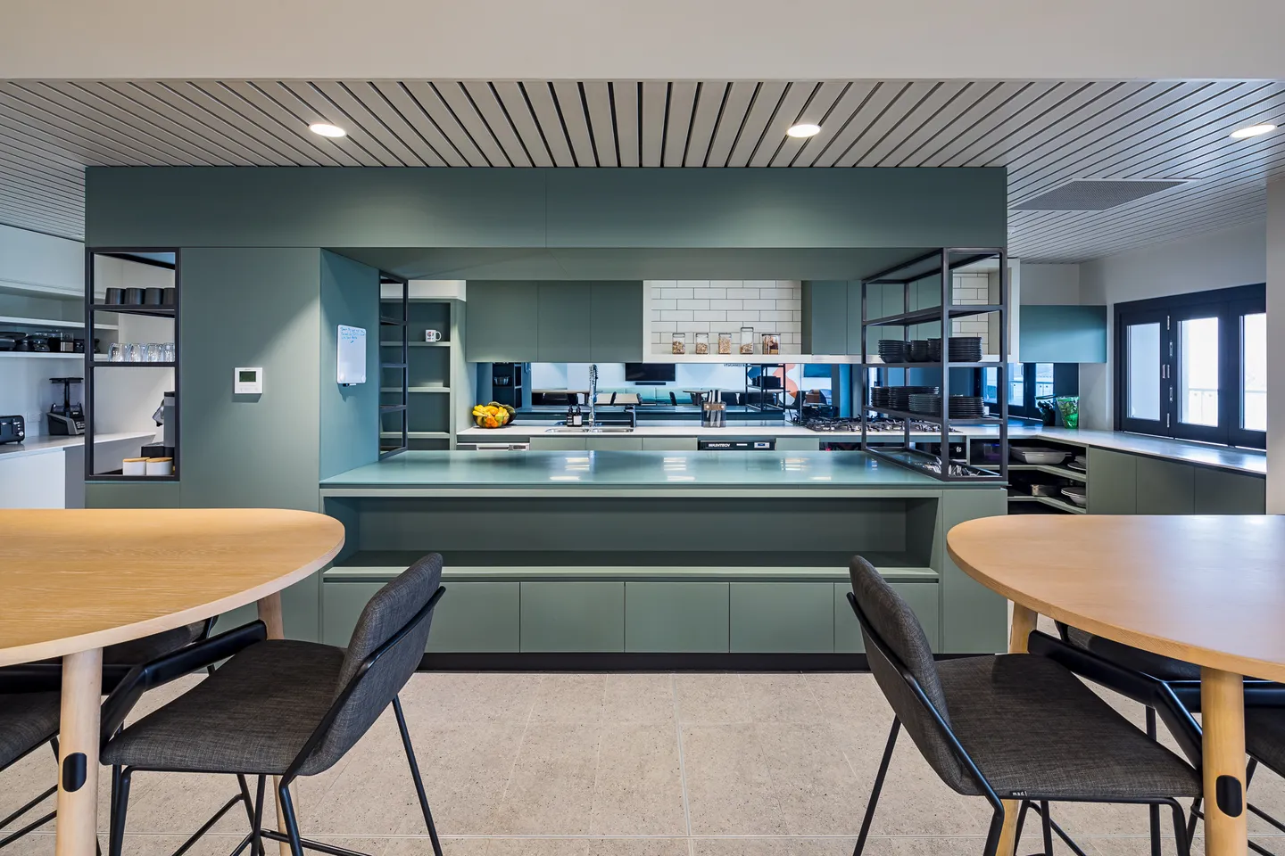 Commercial kitchen and dining area — West Tigers Centre of Excellence