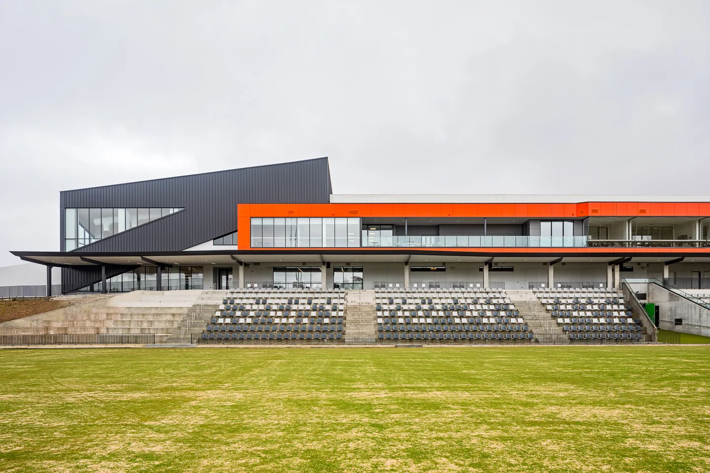Concord Oval grandstand and Centre of Excellence exterior — West Tigers Centre of Excellence